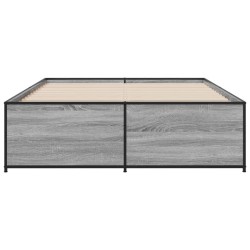 Cadre de lit sans matelas sonoma gris 135x190 cm 