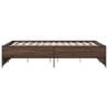 Cadre de lit sans matelas chêne marron 135x190 cm 