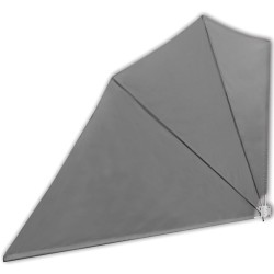 Auvent latéral pliable de balcon Gris 160 x 240 cm  