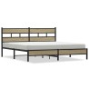 Cadre de lit en métal sans matelas chêne sonoma 200x200 cm 