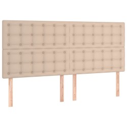 Tête de lit à LED Cappuccino 160x5x118/128 cm Similicuir 