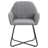 Chaises à manger lot de 2 gris clair tissu 
