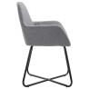 Chaises à manger lot de 2 gris clair tissu 