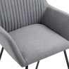 Chaises à manger lot de 2 gris clair tissu 