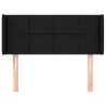 Tête de lit avec oreilles Noir 83x16x78/88 cm Tissu 