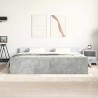 Cadre de lit sans matelas gris béton 200x200 cm 