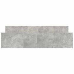 Cadre de lit sans matelas gris béton 200x200 cm 