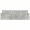 Cadre de lit sans matelas gris béton 200x200 cm 