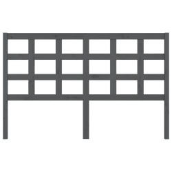 Tête de lit Gris 156x4x100 cm Bois massif de pin 