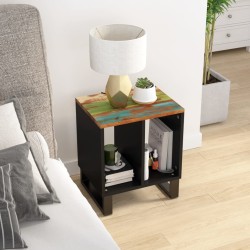 Table d'appoint 40x31x46cm Bois de récupération et d'ingénierie 
