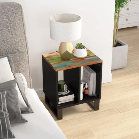 Table d'appoint 40x31x46cm Bois de récupération et d'ingénierie 
