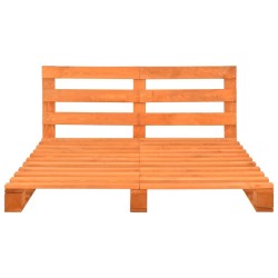 Cadre de lit de palette Marron Bois de pin massif 200x200 cm 