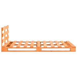 Cadre de lit de palette Marron Bois de pin massif 200x200 cm 