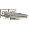 Cadre de lit en métal sans matelas chêne sonoma 183x213 cm 