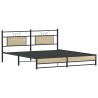 Cadre de lit en métal sans matelas chêne sonoma 183x213 cm 