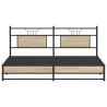 Cadre de lit en métal sans matelas chêne sonoma 183x213 cm 