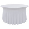 Nappes élastiques de table avec jupon 2 pcs 150x74 cm Blanc 