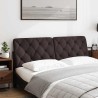 Coussin de tête de lit marron foncé 160 cm tissu 