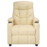 Fauteuil inclinable électrique Crème Tissu 