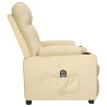 Fauteuil inclinable électrique Crème Tissu 