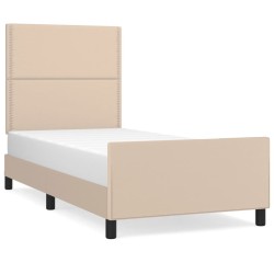 Cadre de lit sans matelas cappuccino 80x200 cm similicuir 