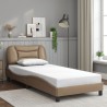 Cadre de lit avec LED sans matelas cappuccino 90x200 cm 