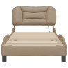 Cadre de lit avec LED sans matelas cappuccino 90x200 cm 