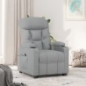 Fauteuil inclinable électrique Gris clair Tissu 