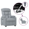 Fauteuil inclinable électrique Gris clair Tissu 