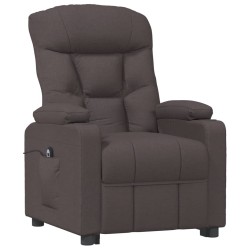 Fauteuil inclinable électrique Marron foncé Tissu 