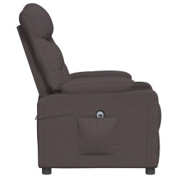 Fauteuil inclinable électrique Marron foncé Tissu 
