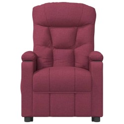 Fauteuil inclinable électrique Rouge bordeaux Tissu 