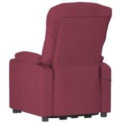 Fauteuil inclinable électrique Rouge bordeaux Tissu 
