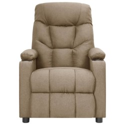 Fauteuil inclinable électrique Taupe Tissu 