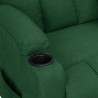 Fauteuil inclinable électrique Vert foncé Tissu 