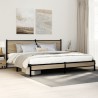 Cadre de lit en métal sans matelas chêne sonoma 200x200 cm 