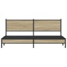 Cadre de lit en métal sans matelas chêne sonoma 200x200 cm 