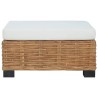 Repose-pied avec coussin Rotin naturel 