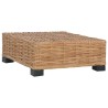 Repose-pied avec coussin Rotin naturel 