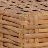 Repose-pied avec coussin Rotin naturel 