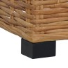 Repose-pied avec coussin Rotin naturel 