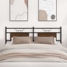 Tête de lit chêne marron 180 cm bois d'ingénierie et acier 
