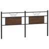 Tête de lit chêne marron 180 cm bois d'ingénierie et acier 
