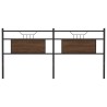 Tête de lit chêne marron 180 cm bois d'ingénierie et acier 