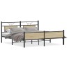 Cadre de lit en métal sans matelas chêne sonoma 183x213 cm 