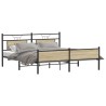 Cadre de lit en métal sans matelas chêne sonoma 183x213 cm 