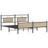 Cadre de lit en métal sans matelas chêne sonoma 183x213 cm 