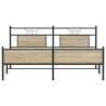 Cadre de lit en métal sans matelas chêne sonoma 183x213 cm 