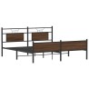 Cadre de lit en métal sans matelas chêne marron 183x213 cm 