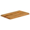Dessus de table 70x40x2,5 cm bord vivant bois massif manguier 
